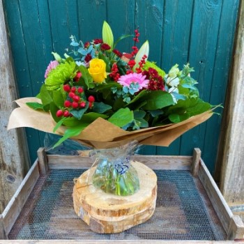 Bright Christmas Bouquet perfect for a December Birthday Gift